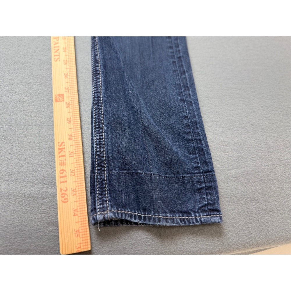 BKE Asher Slim Fit Dark Wash Jeans Mens 30XL Extra Long Paisley Cuff Stitching - Picture 5 of 11